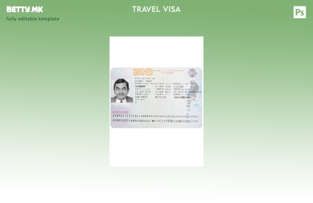 Шаблон за тајванска виза во модерен стил